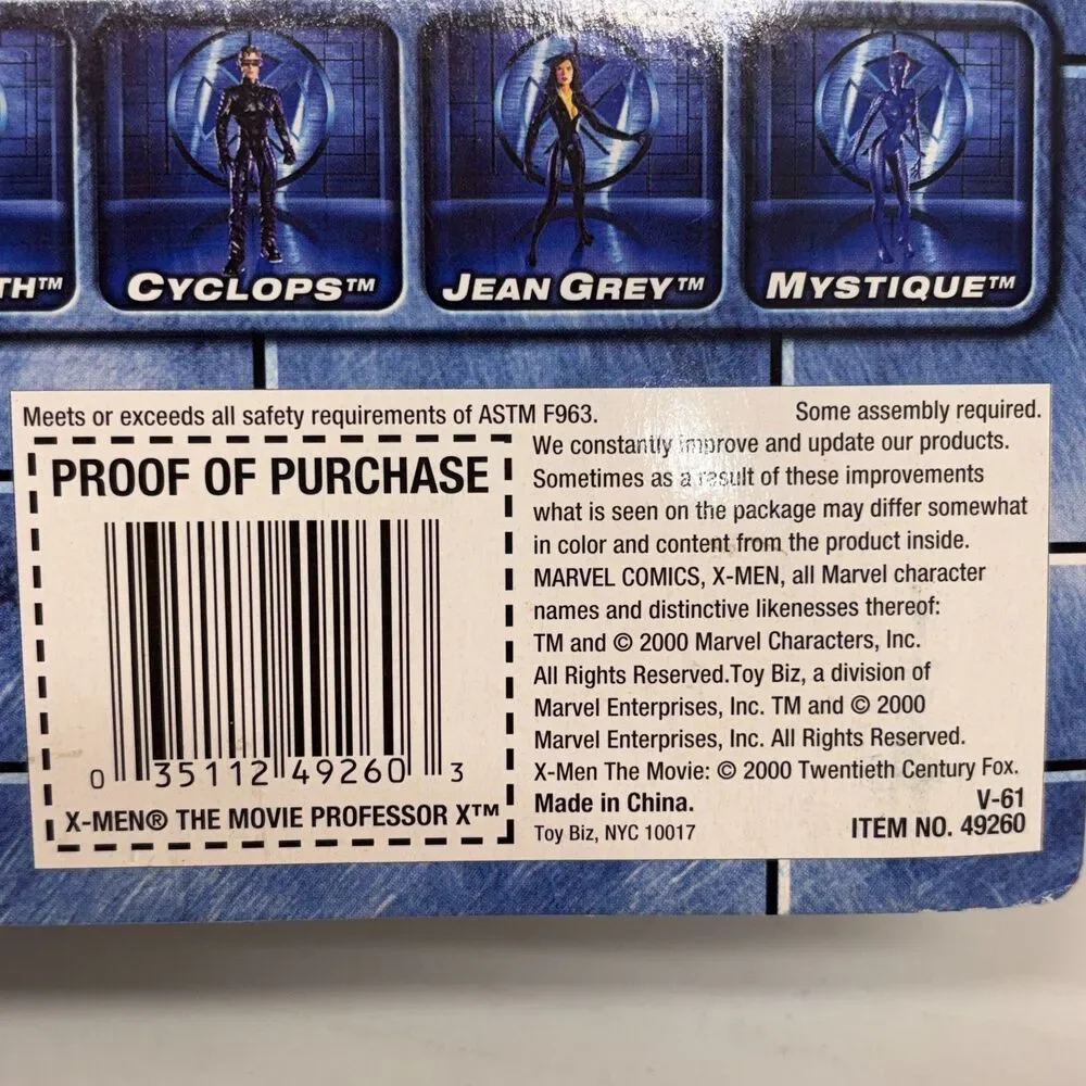 X-Men The Movie 2000 Patrick Stewart as Professor X Marvel Action Figure - New